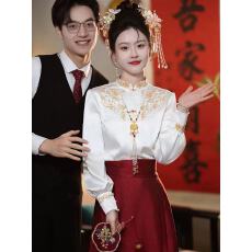 批发马面裙婚<b class='q'>服</b>新款<b class='q'>敬酒</b><b class='q'>服</b><b class='q'>新娘</b>订婚礼<b class='q'>服</b>套装 小个子新中式嫁衣