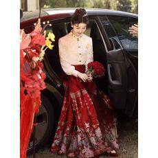 批发红色马面裙<b class='q'>敬酒</b><b class='q'>新娘</b>2026新款新中式订婚礼<b class='q'>服</b>套装国风婚<b class='q'>服</b>长袖