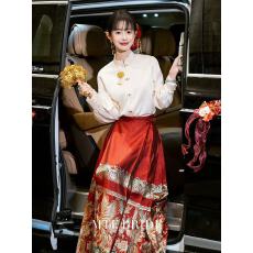 批发红色马面裙<b class='q'>敬酒</b><b class='q'>服</b><b class='q'>新娘</b>2026新款长袖新中式订婚礼<b class='q'>服</b>裙女高级感
