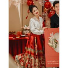 批发红色马面裙<b class='q'>敬酒</b><b class='q'>服</b><b class='q'>新娘</b>2026新款长袖新中式订婚礼<b class='q'>服</b>裙女高级感
