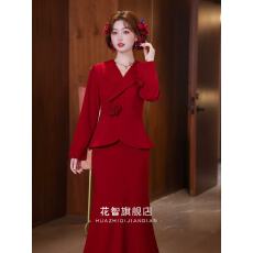 批发敬酒服新娘2026新款秋冬结婚长袖高级感鱼尾订婚<b class='q'>礼服</b>裙女婚宴冬季