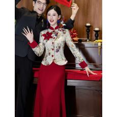批发新中式<b class='q'>敬酒</b>服新娘秋冬季套装冬装订婚<b class='q'>礼服</b>裙女回门服结婚便装冬天