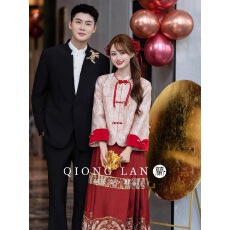 批发琼兰新中式小个子新娘<b class='q'>敬酒</b>服2026新款出阁订婚<b class='q'>礼服</b>马面裙套装秋冬
