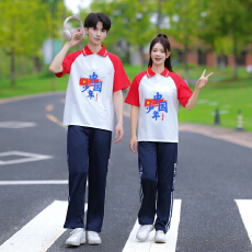 批发班服初中高中生中国少年短袖t恤夏季<b class='q'>校服</b>套装<b class='q'>小学生</b>运动会开幕式