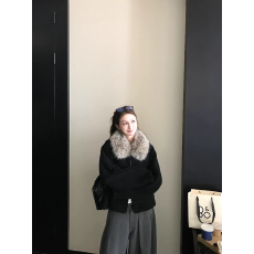 批发Skk Store 北海道恋曲 麂皮绒里布定染毛领复合环保颗粒毛毛外套