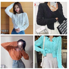 批发2025年秋冬新款女装镂空森林系麻花复古针织衫毛衣<b class='q'>外套</b>通勤时尚女