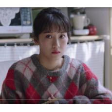 批发都格子李念毛衣同款朱丽马海毛慵懒风挺好中长针织衫上衣春季新女