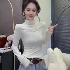 批发有货秋冬<b class='q'>蕾丝</b>花边长袖毛衣镂空韩版针织衫女小<b class='q'>性感</b>打底衫内搭外穿