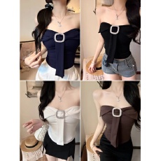 批发辣妹人棉蝴蝶结美背露锁骨无袖抹胸背心女2026<b class='q'>春</b>季新款上衣