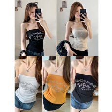 批发显瘦上衣性感抹胸设计修身美背背心性感时尚小众辣妹纯欲风