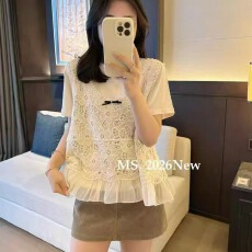 批发设计感独特镂空马甲背心女2026夏季新款<b class='q'>大码</b>胖mm外搭叠穿无袖上衣