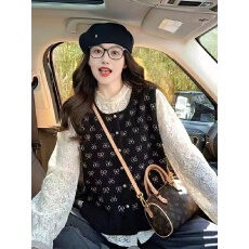 批发韩版风荷叶边下摆针织衫马甲背心女春季新品叠穿氛围感<b class='q'>百搭</b>外穿