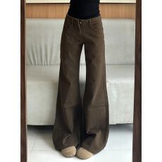 批发小个子美拉德<b class='q'>微喇</b>叭<b class='q'>牛仔裤</b>女2026年新款低腰显瘦百搭不贴腿马蹄裤