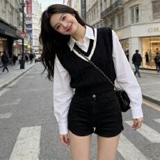 批发黑色牛仔短裤女夏季新款性感弹力a字高腰紧身显瘦百搭薄款热裤潮