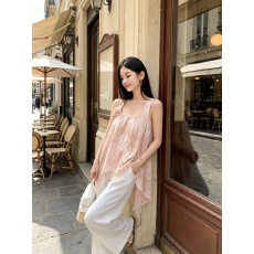 批发韩版设计感飘带提花吊带背心女2026夏季新款宽松不规则时尚上衣