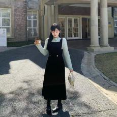 批发大码女装胖mm法式优雅假两件连衣裙2026<b class='q'>秋</b>季显瘦遮肉a字长裙