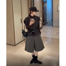 批发2026秋季针织马甲套装女叠穿背心+打底修身两件套秋季穿搭