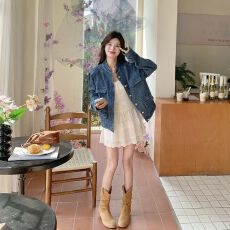 批发法式复古小香风外套女2025冬季新款流行爆款超火减龄牛仔夹克上衣