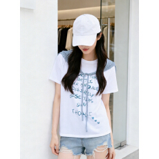 批发2026年夏季新款多巴胺穿搭短袖T恤可拆卸针织披肩设计感小众T恤女