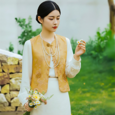 批发新中式国风宋锦盘扣提花外套女春<b class='q'>秋</b>休闲新款轻奢高级感巨好看上衣