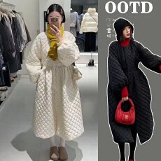 批发孕妇外套2025羽绒棉服大码连衣裙秋冬孕妈法式穿搭