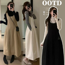 批发有货孕妇减龄打底衫叠穿背心毛呢花苞<b class='q'>休闲</b>温柔风套装