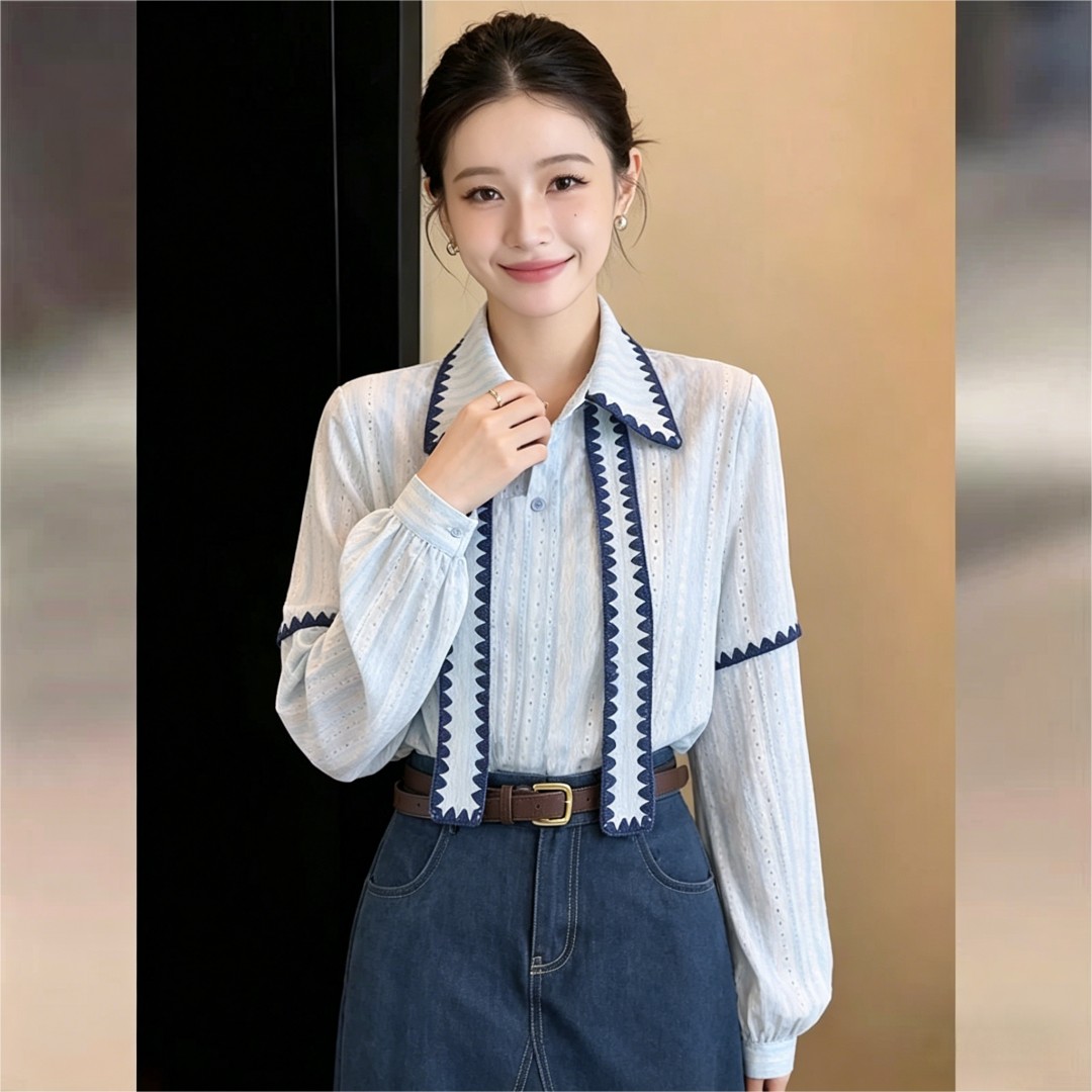 실사 프랑스식 슬림해 보이는 스트랩 맨위 여성 디자인 센스 작은 대중 셔츠 2026 슬림해 보이는 출퇴근 다용도 맨위