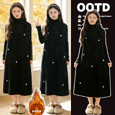 批发实拍新款<b class='q'>秋</b>冬加绒加厚两件套孕妇套装