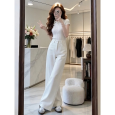 批发韩系<b class='q'>套装</b>穿搭一整套女超好看短袖针织衫上衣高腰<b class='q'>牛仔</b>裤两件<b class='q'>套装</b>女