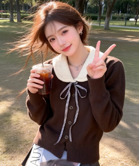 나비 매듭 니트 스웨터 여성 코트 2026 가을 겨울 새로운 달콤함 연령 감소 루즈핏 스웨터 오픈 가디건 맨위 외출용 여성