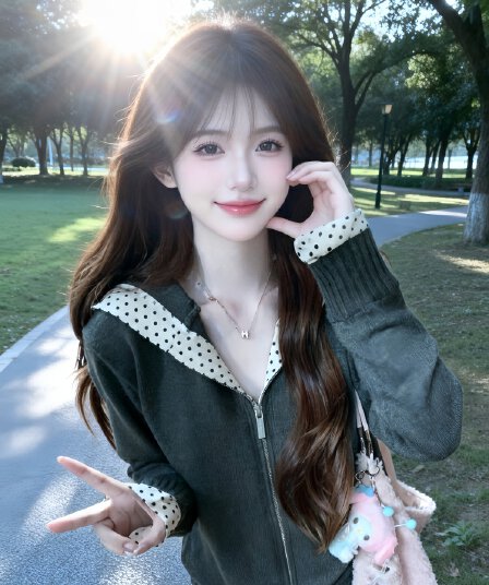 한 부서 도트 무늬 배색 패치워크 디자인 센스 후드 스웨터 오픈 가디건 여성 가을 겨울 새로운 루즈핏 지퍼 니트 재킷