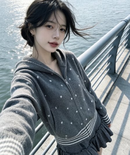 한 부서 레트로 도트 무늬 후드 니트 오픈 가디건 여성 가을 겨울 착용 가져 가라. 느긋한 디자인 센스 배색 스트라이프 스웨터 코트