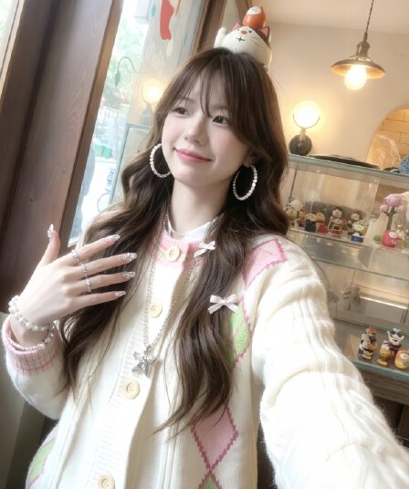 부드러운 느긋한 바람 맨위 부드러운 찹쌀 다이아몬드 모양 체크무늬 니트 오픈 가디건 스웨터 여성 코트 가을 2026 새로운 루즈핏