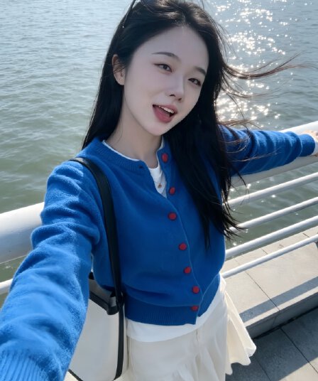 프랑스식 톰 글 래 원인 블루 부드러운 찹쌀 니트 스웨터 여성 코트 가을 겨울 새로운 루즈핏 느긋한 바람 오픈 가디건 맨위 외출용