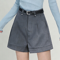 批发实拍老钱风休闲西装短裤女2026春季新款高腰小个子气质时尚阔腿裤