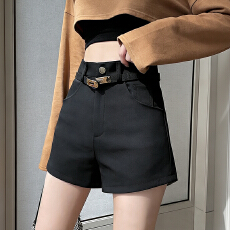 批发实拍弹力<b class='q'>西装</b>高腰短裤女春夏季新款显瘦辣妹性感提臀包臀休闲热裤
