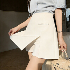 批发实拍休闲短裤女2026春夏A字裙裤开叉半身裙女西装高腰短裤裙女