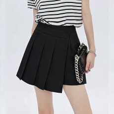 批发实拍明星同款2026春夏季新款垂感西装不对称百褶裙A字半裙女裙裤