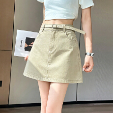 批发实拍复古牛仔短裙女2026春夏新款a字防走光带内衬包臀高腰<b class='q'>半身裙</b>