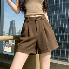 批发实拍垂感西装短裤<b class='q'>女</b>2026新款夏季薄款小个子宽松A字休闲裤子