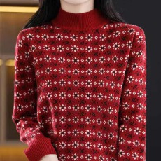 批发半高领打底衫女秋冬季2025新款内搭针织上衣洋气时尚宽松<b class='q'>大码</b>毛衣