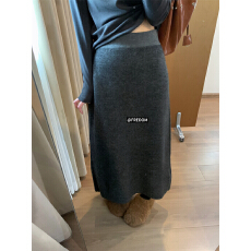 批发绵羊毛兔毛混纺针织<b class='q'>半身裙</b>女2025冬季<b class='q'>高腰</b>保暖休闲直筒裙