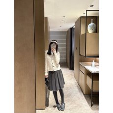 批发深灰色毛呢百褶裙高腰a字半身裙显瘦秋冬短裙子