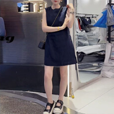 批发官图 圆领无袖<b class='q'>连衣</b>裙套<b class='q'>装</b>夏季新款时尚洋气背心上衣阔腿裤两件套