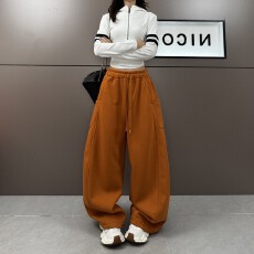 批发2026年春季新款简约韩版侧边大口袋阔腿休闲裤