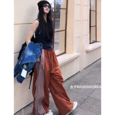 批发2026夏季新款时尚三条杠长裤美式百搭宽松松紧腰休闲裤潮欧洲站