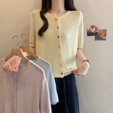 批发实拍，2026新款针织上衣胖妹妹大码女装短袖夏款