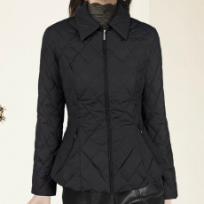 批发网图2025秋冬衬衫羽绒棉<b class='q'>服</b>外套女收腰轻薄款翻领保暖羽绒棉衣