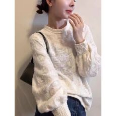 批发法式<b class='q'>白色</b>肌理感圆领花边衬衣女款2026新款爆款冬季巨好看衬衫内搭