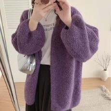 批发超推荐 秋冬新款软糯针织<b class='q'>开衫</b>甜美百搭纯色<b class='q'>毛衣</b>外套<b class='q'>女</b>